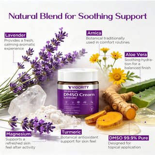 Vigority 99.9% Pure DMSO Cream with Lavender 4.2 oz / 120g
