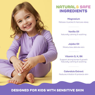 Magnesium Lotion (Vanilla) for Kids & Babies