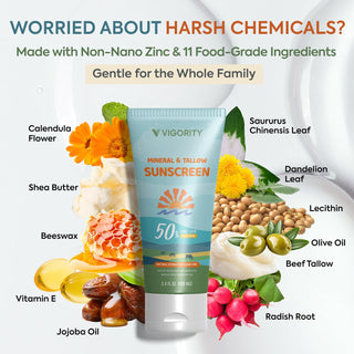 Mineral and Tallow Sunscreen