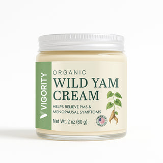 Vigority Organic Wild Yam Cream - Natural Hormone Balance Support & Menopause Relief Moisturizer – Organic Plant-Based Formula, Made in the USA