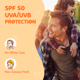 Beef Tallow Sunscreen for Kids with Zinc Oxide: Natural Non-Toxic SPF 50 Tallow Sunblock Cream - with Food-Grade Botanical Extracts - Kids & Sensitive Skin Safe, Water-Resistant - 3.4 FL OZ